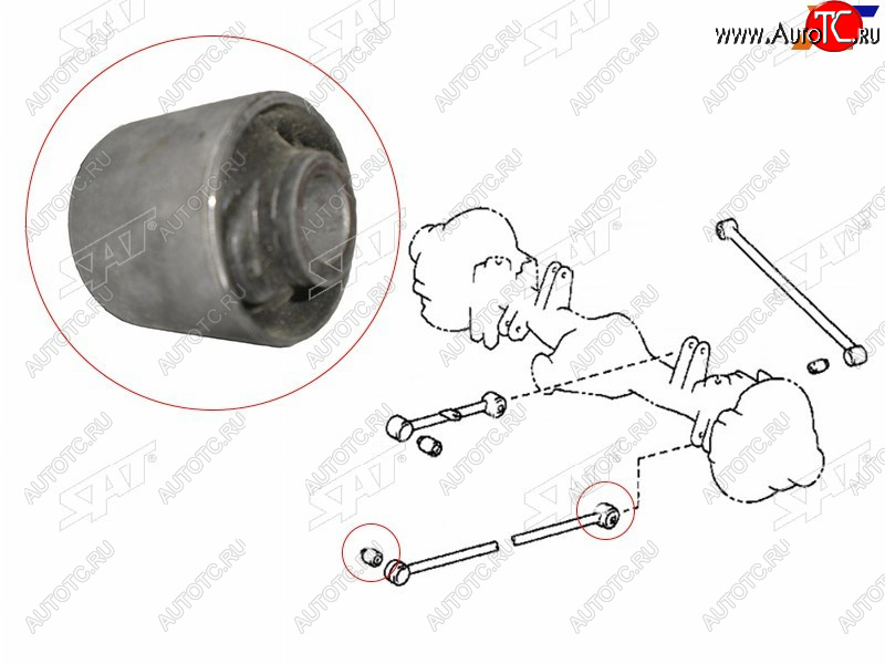 519 р. Сайлентблок заднего нижнего продольного рычага Land Cruiser 80 90-98 (ST-48702-60040)