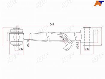 1 669 р. Тяга поперечная задней подвески нижняя TOYOTA RAV4 00-05CHERY TIGGO 06- RH (ST-48720-42020). Увеличить фотографию 1