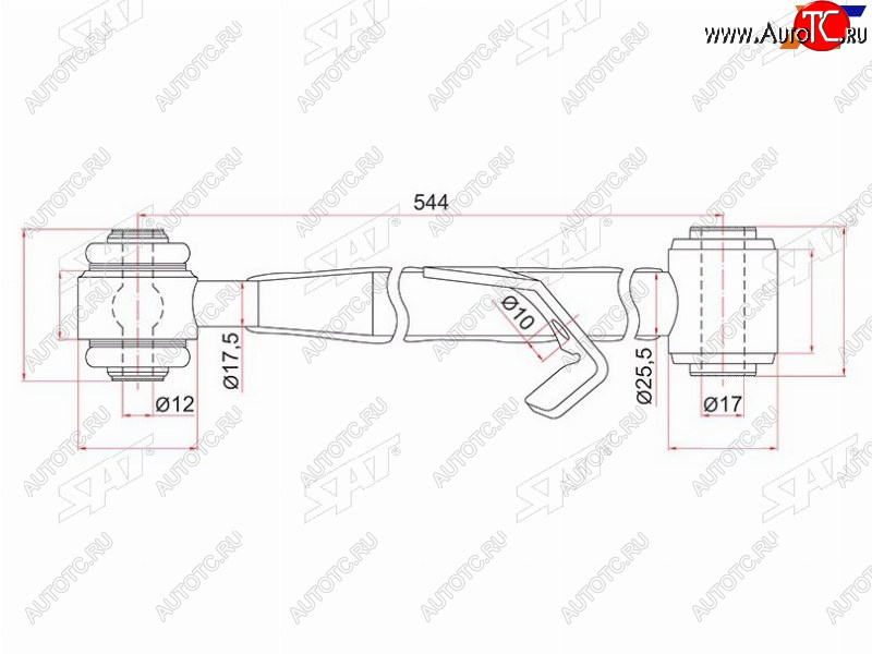 1 669 р. Тяга поперечная задней подвески нижняя TOYOTA RAV4 00-05CHERY TIGGO 06- RH (ST-48720-42020)