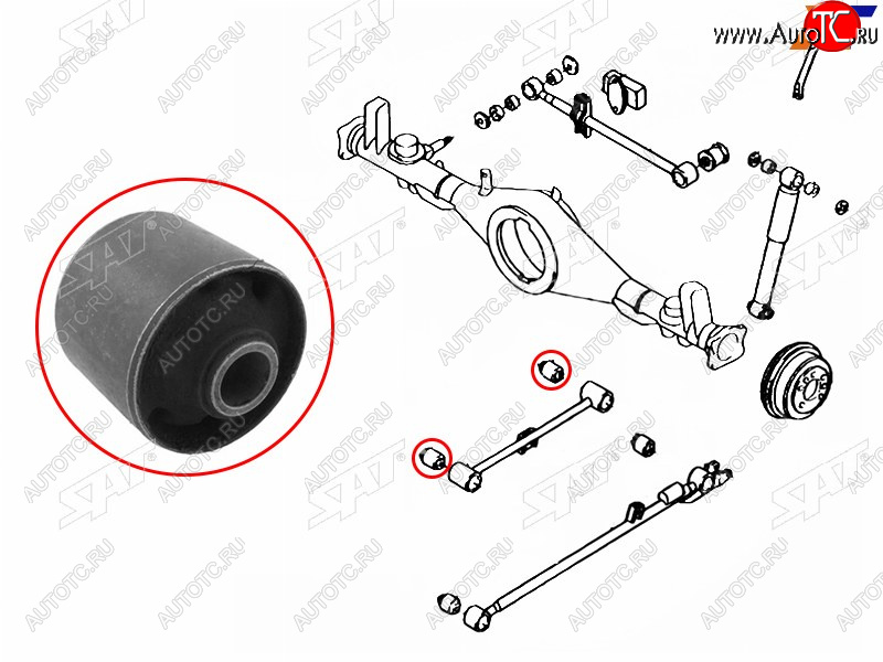 1 099 р. Сайлентблок задней верхней продольной тяги DAIHATSU TERIOS 97-06TOYOTA CAMI 99-05 (ST-48725-87402)