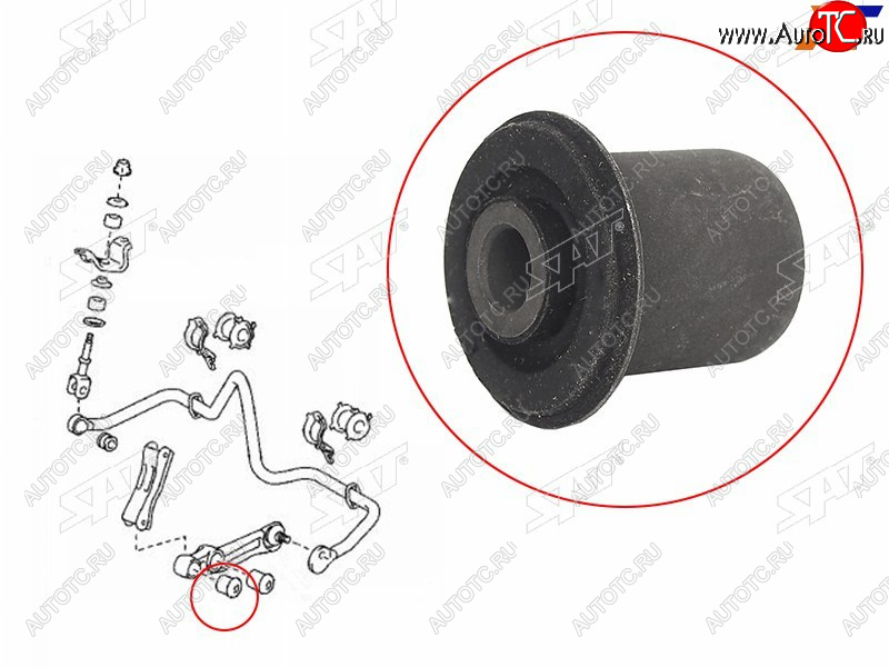 529 р. Сайлентблок задней левой тяги стабилизатора (наруж) TOYOTA LAND CRUISER 200 07- (ST-48849-60090)