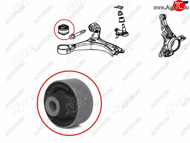 729 р. Сайлентблок переднего нижнего рычага передний (вертик) HONDA CIVIC 12- (ST-51391-TR0-A01)