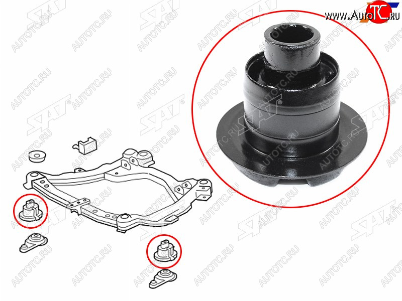 699 р. Сайлентблок подрамника передний TOYOTA CAMRY 06-15LEXUS ES240350 06- LH=RH (ST-52211-33090)