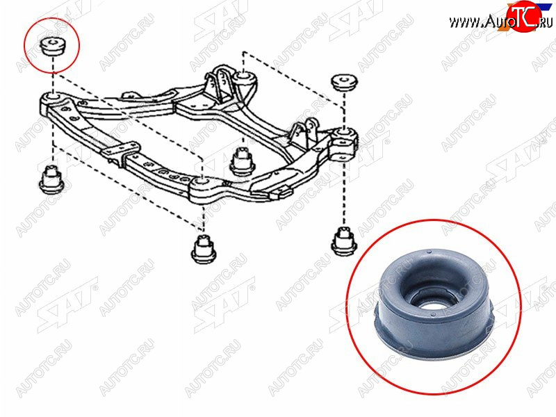 199 р. Сайлентблок подрамника LEXUS RX300350400 03-08RX270300350 08-15HARRIER 03-12HIGHLANDERKLUGER (ST-52213-28020)