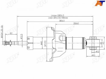 Стойка задняя LH=RH SAT   Honda (Хонда) CR-V (СР-В)  RD1,RD2,RD3 (1995-2001) RD1,RD2,RD3  дорестайлинг, рестайлинг