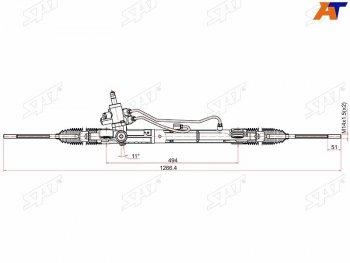 16 299 р. Рейка рулевая 2.4 гидравлическая LHD SAT Honda CR-V RE1,RE2,RE3,RE4,RE5,RE7 дорестайлинг (2007-2010). Увеличить фотографию 1