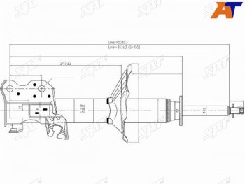 3 289 р. Стойка передняя RH SAT Nissan Almera седан N15 (1995-2000). Увеличить фотографию 1