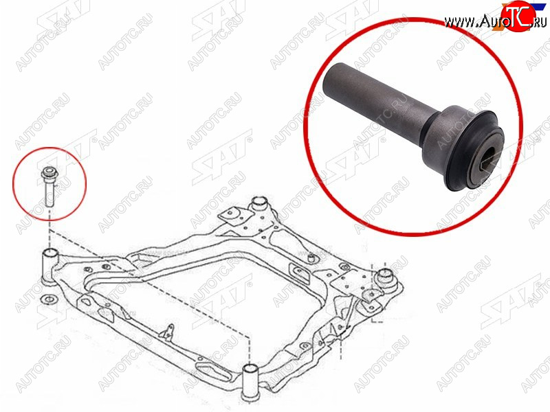 659 р. Сайлентблок подрамника передний NISSAN QASHQAIQASHQAI+2 06-14X-TRAIL 07-JUKE 10- (ST-54466-JD000)