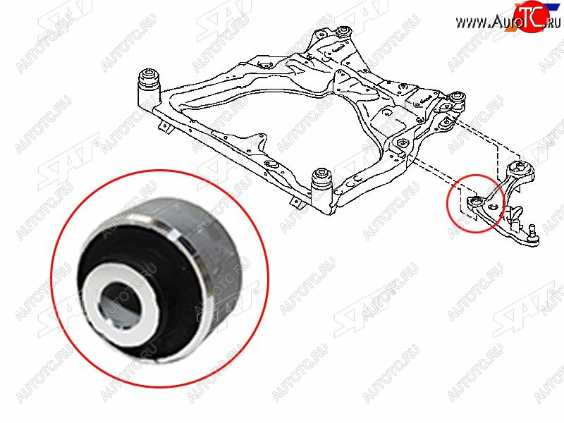 399 р. Сайлентблок переднего рычага передний NISSAN JUKELEAFMURANO 10- ELGRANDPATHFINDER 12-TEANA 14- (ST-54501-1KA0B)