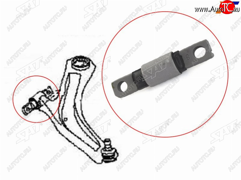 579 р. Сайлентблок рычага передний FR SAT Nissan X-trail 1 T30 дорестайлинг (2000-2003)