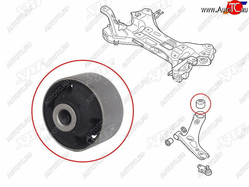 459 р. Сайлентблок переднего нижнего рычага задний HYUNDAI IX35TUCSON 09-SONATA 10-TM 10 09 (ST-54584-2S000)