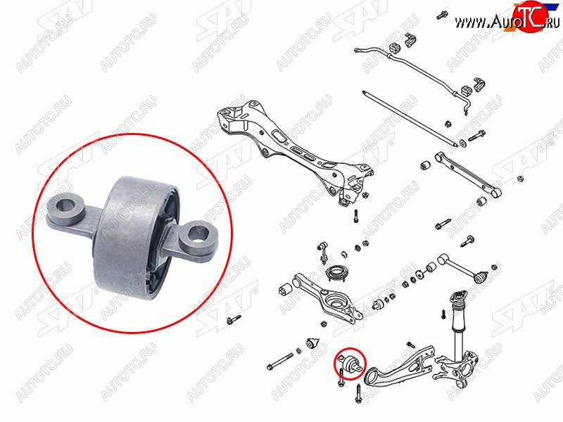 1 399 р. Сайлентблок заднего продольного рычага HYUNDAI IX35 09-15KIA SPORTAGE 10-16 LH (ST-55274-3W000)