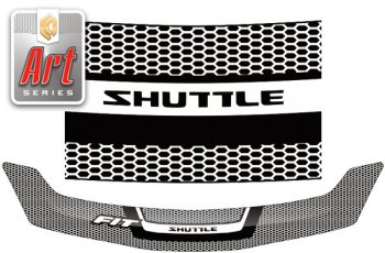 1 989 р. Дефлектор капота CA-Plastic  Honda Fit Shuttle  1 GP2,GG7,GG8 (2011-2013) (Серия Art черная). Увеличить фотографию 1