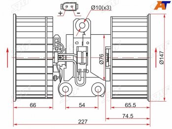 4 299 р. Мотор отопителя салона BMW 5-Series 95-04  X5 99-06  Land Rover Range Rover 02-12 (ST-64118385558). Увеличить фотографию 1