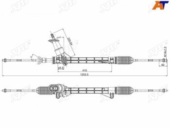 8 849 р. Рейка рулевая LHD SAT Volkswagen Polo 5 седан дорестайлинг (2009-2015). Увеличить фотографию 2