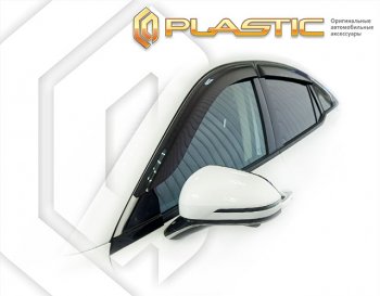 2 079 р. Дефлектора окон (Россия) CA-Plastic  FAW Bestune B70 (2020-2024) (classic полупрозрачный, без хром. молдинга). Увеличить фотографию 1