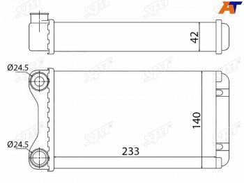 1 399 р. Радиатор отопителя салона  AUDI A4S4 00-09SEAT EXEO 09-(трубчатый) (ST-87-0028). Увеличить фотографию 2