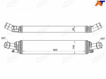 6 449 р. Радиатор интеркулера AUDI A4 07-A5 07-A6 11-Q5 08- (ST-8K0145805G). Увеличить фотографию 2