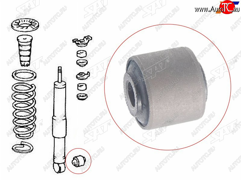 279 р. Сайлентблок RR амортизатора нижний LH=RH TOYOTA LAND CRUISER200LEXUS LX460570 LEXUS LX470 LEXUS (ST-90385-19010)