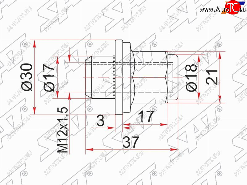 199 р. Гайка колесная хром закрытая HYUNDAIKIALEXUSMITSUBISHITOYOTA (ST-90942-01033)