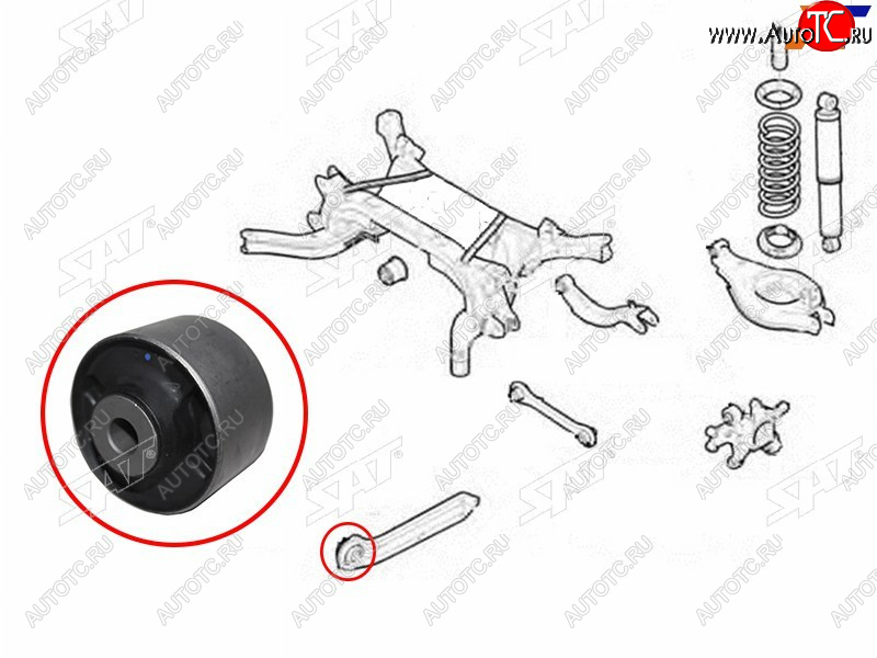 599 р. Сайлентблок заднего продольного рычага CHEVROLET CAPTIVA DAEWOO WINSTORMOPEL ANTARA 07- (ST-96626481B)