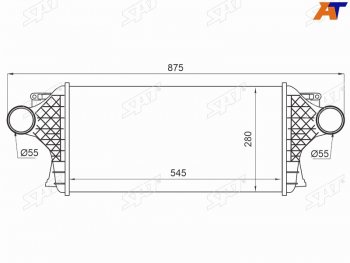 11 449 р. Радиатор интеркулера MERCEDES ML W166GL X166 11- 3.5 CDI (ST-A0995002600). Увеличить фотографию 1