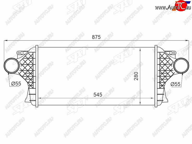 11 449 р. Радиатор интеркулера MERCEDES ML W166GL X166 11- 3.5 CDI (ST-A0995002600)