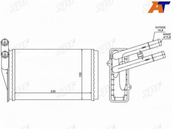 1 539 р. Радиатор отопителя салона AUDI 80 86-96A4S4 94-SKODA SUPERB 02- VW PASSAT 96- PASSAT 00-(трубча (ST-AU22-395-0). Увеличить фотографию 1