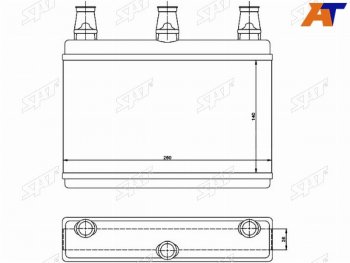 2 099 р. Радиатор отопителя салона  BMW 5 E60E61 03- 6 E63E64 04- (ST-BM60-395-0). Увеличить фотографию 1