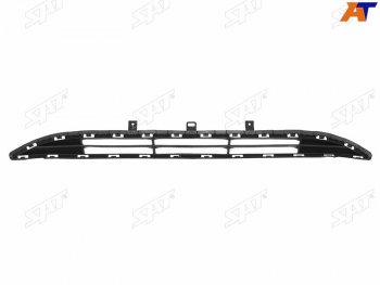 579 р. Центральная решетка переднего бампера SAT  Hyundai Solaris  HCR (2017-2020) седан дорестайлинг. Увеличить фотографию 1