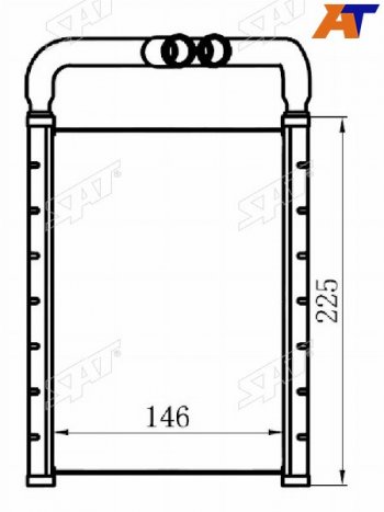 2 699 р. Радиатор отопителя салона HYUNDAI SANTA FE 06-KIA SORENTO 09-12 (ST-HY06-395-0). Увеличить фотографию 1