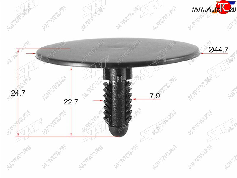 10 р. Клипса обшивки капота FORD (1 шт.) (ST-M10749)