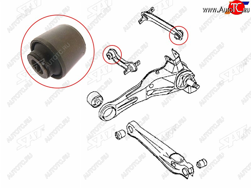 299 р. Сайлентблок заднего поперечного рычага INFINITI FX4535 02-08MITSUBISHI CARISMA 95-03GALANT 06-12 (ST-MN101087)