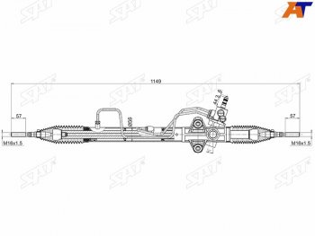 12 999 р. Рейка рулевая LHD SAT Mitsubishi Pajero Sport PB рестайлинг (2013-2017). Увеличить фотографию 2