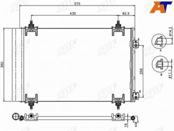 4 599 р. Радиатор кондиционера Citroen Berlingo 08-22  C4 04-11  C4 Picasso 07-14  Peugeot 308 07-15  Cit (ST-PG38-394-0). Увеличить фотографию 1