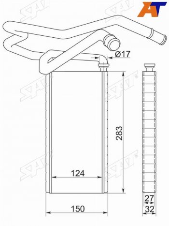 2 999 р. Радиатор отопителя салона TOYOTA LAND CRUISER PRADO 120SURF 215 02-09FJ CRUISER 10- (ST-TY91-395-0). Увеличить фотографию 1