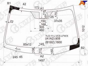 8 699 р. Стекло лобовое (Датчик дождя) Honda Accord 11-13  Acura TSX 08-14 (TLO-11-L-VCS LFW/X). Увеличить фотографию 1