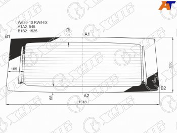 7 999 р. Стекло заднее (Цвет зеленый Обогрев) Mercedes-Benz Viano 10-14  Vito 10-14 (W639-10 RW/H/X). Увеличить фотографию 1