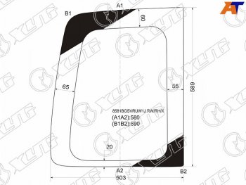 5 799 р. Стекло заднее (Цвет зеленый) Volkswagen Caddy 03-20 (8581BGSVRUW1J RW/RH/X). Увеличить фотографию 1