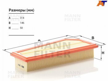 Фильтр воздушный MANN Mercedes-Benz C-Class W204 дорестайлинг седан (2007-2011)