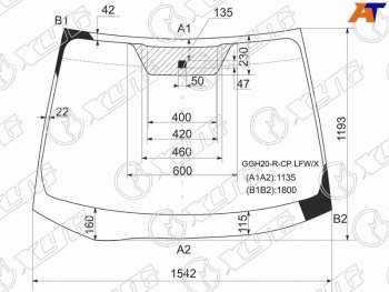 10 999 р. Стекло лобовое Toyota Alphard (H20) 08-15 (GGH20-R-CP LFW/X). Увеличить фотографию 1