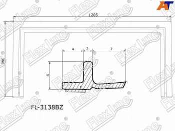 2 299 р. Молдинг лобового стекла Toyota Prius (ZVW30) 09-16  Prius PHV 12-16 (FL-3138BZ). Увеличить фотографию 1