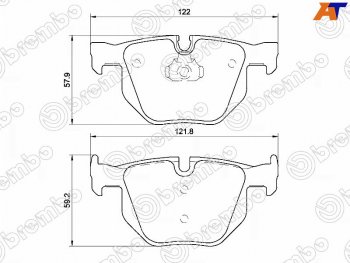 Колодки тормозные задние RH-LH SAT  BMW (БМВ) X5 (Х5)  E70 (2006-2013) E70 дорестайлинг, рестайлинг