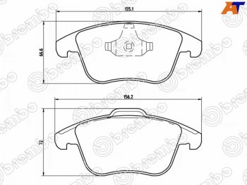 Колодки тормозные перед FL-FR SAT Ford Mondeo Mk4,BD дорестайлинг, седан (2007-2010)