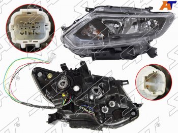 12 749 р. Фара левая (галоген, ДХО, с электрокорректором) SAT  Nissan X-trail  3 T32 (2013-2018) дорестайлинг. Увеличить фотографию 1