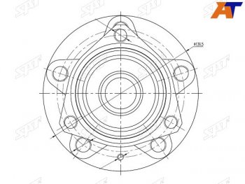 3 499 р. Ступичный узел передзад AUDI A3 03-13SKODA OCTAVIA 04-YETI 10-VW GOLF 03-08 (ST-1K0498621). Увеличить фотографию 1