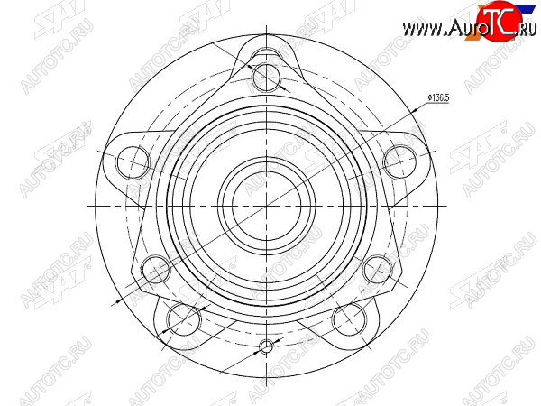 3 499 р. Ступичный узел передзад AUDI A3 03-13SKODA OCTAVIA 04-YETI 10-VW GOLF 03-08 (ST-1K0498621)