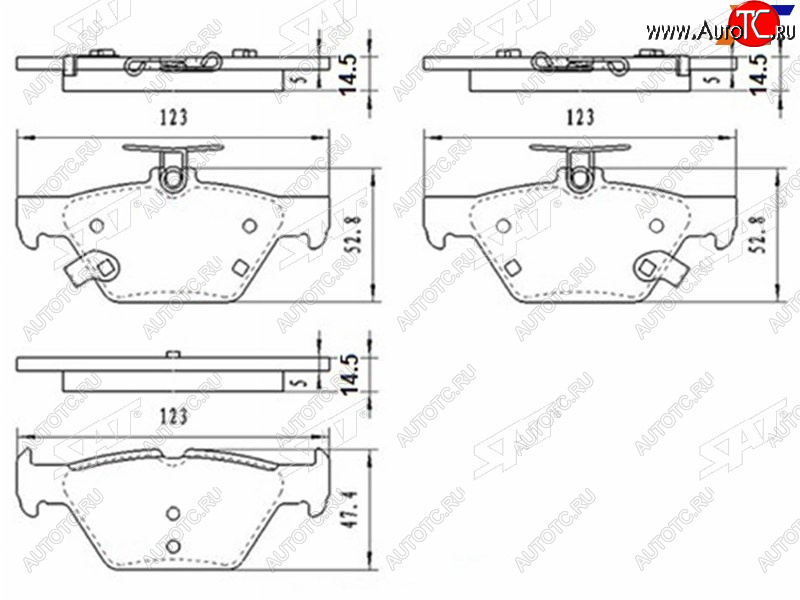 979 р. Колодки тормозные барабанные задние LH-RH SAT  Subaru Legacy  BN/B15 - Outback ( BS/B15,  BT)