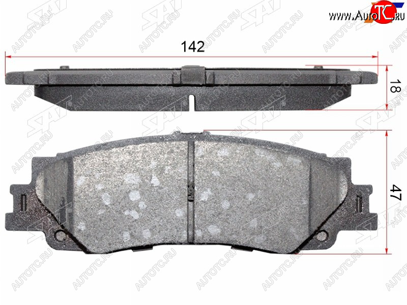 1 169 р. Колодки тормозные задние RR SAT  Toyota Land Cruiser  J300 (2021-2024)