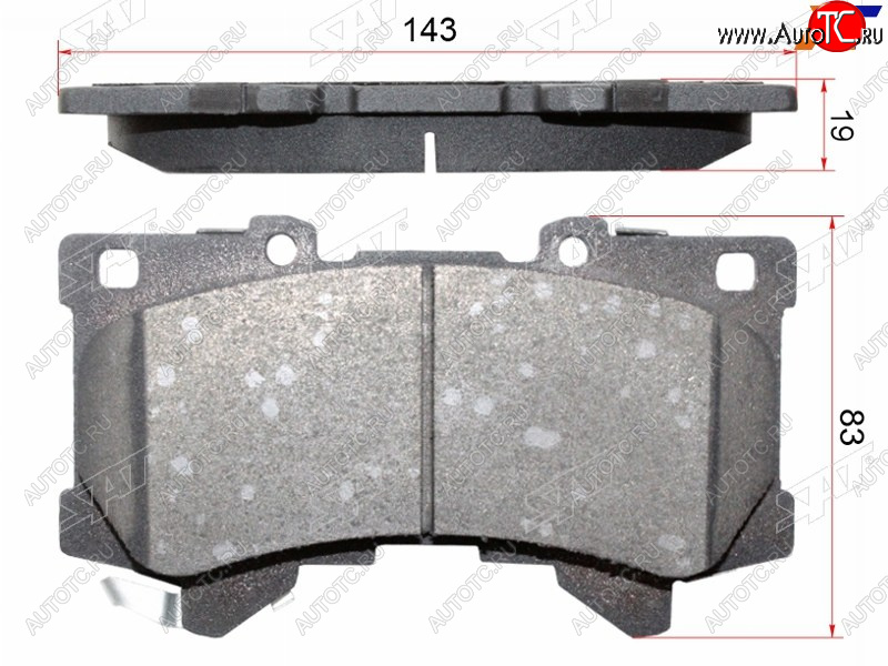 1 439 р. Колодки тормозные перед FL-FR SAT  Toyota Land Cruiser  J300 (2021-2024)